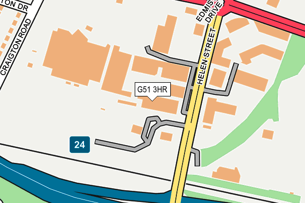 G51 3HR map - OS OpenMap – Local (Ordnance Survey)