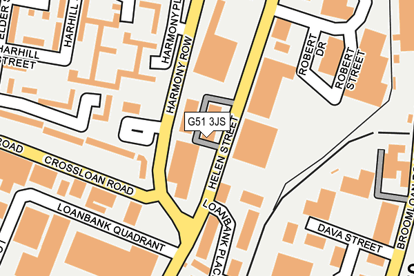 G51 3JS map - OS OpenMap – Local (Ordnance Survey)