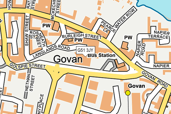 G51 3JY map - OS OpenMap – Local (Ordnance Survey)