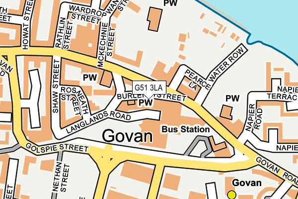 G51 3LA map - OS OpenMap – Local (Ordnance Survey)