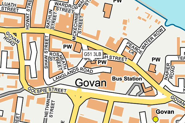 G51 3LB map - OS OpenMap – Local (Ordnance Survey)