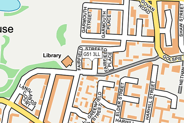 G51 3LL map - OS OpenMap – Local (Ordnance Survey)
