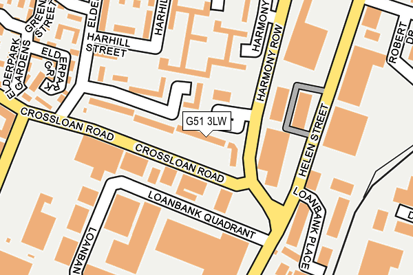 G51 3LW map - OS OpenMap – Local (Ordnance Survey)