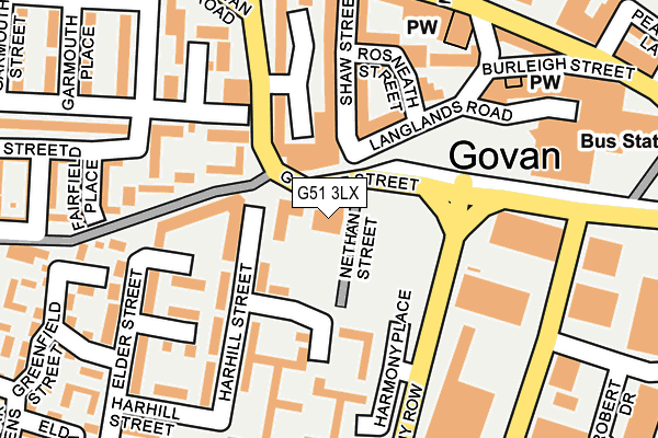 G51 3LX map - OS OpenMap – Local (Ordnance Survey)