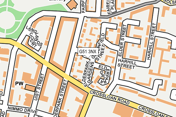 G51 3NX map - OS OpenMap – Local (Ordnance Survey)