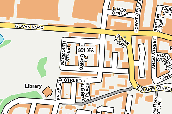 G51 3PA map - OS OpenMap – Local (Ordnance Survey)