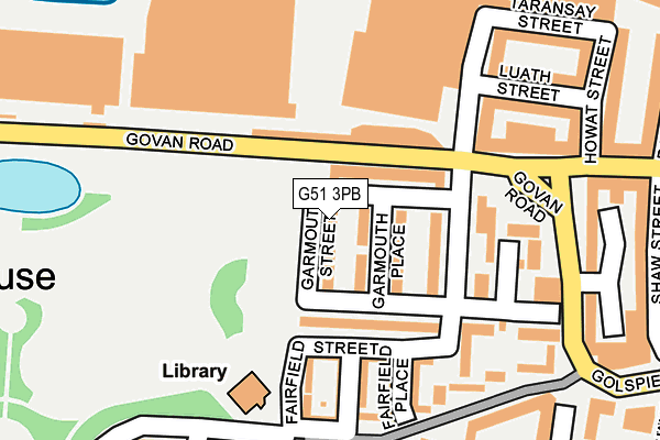 G51 3PB map - OS OpenMap – Local (Ordnance Survey)