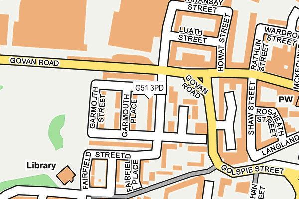 G51 3PD map - OS OpenMap – Local (Ordnance Survey)