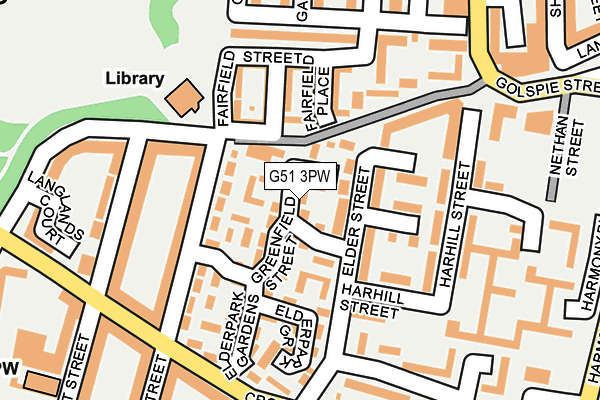 G51 3PW map - OS OpenMap – Local (Ordnance Survey)