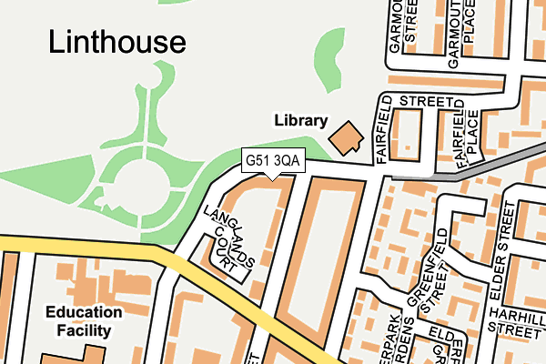 G51 3QA map - OS OpenMap – Local (Ordnance Survey)