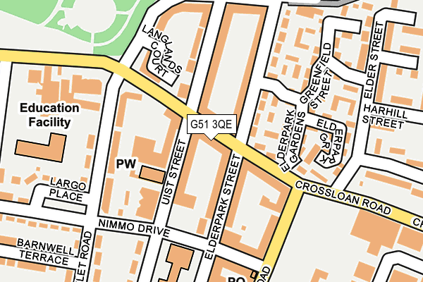 G51 3QE map - OS OpenMap – Local (Ordnance Survey)