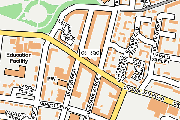 G51 3QG map - OS OpenMap – Local (Ordnance Survey)