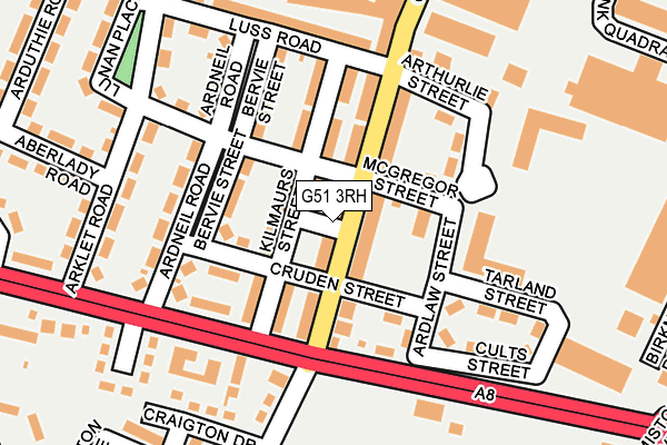 G51 3RH map - OS OpenMap – Local (Ordnance Survey)
