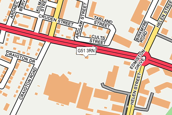 G51 3RN map - OS OpenMap – Local (Ordnance Survey)