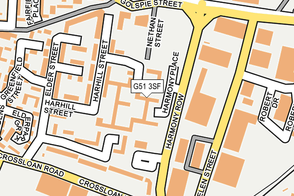 G51 3SF map - OS OpenMap – Local (Ordnance Survey)