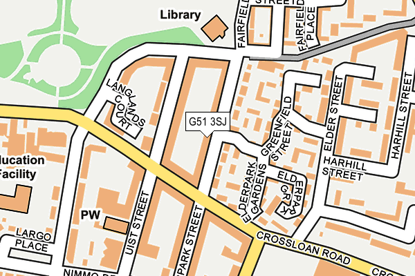 G51 3SJ map - OS OpenMap – Local (Ordnance Survey)