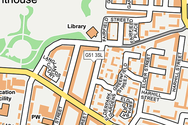 G51 3SL map - OS OpenMap – Local (Ordnance Survey)