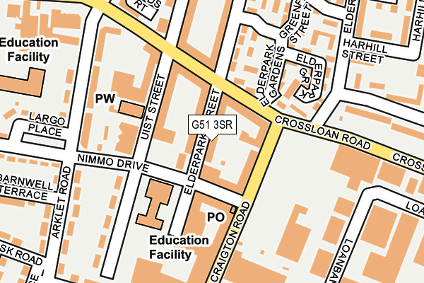 G51 3SR map - OS OpenMap – Local (Ordnance Survey)