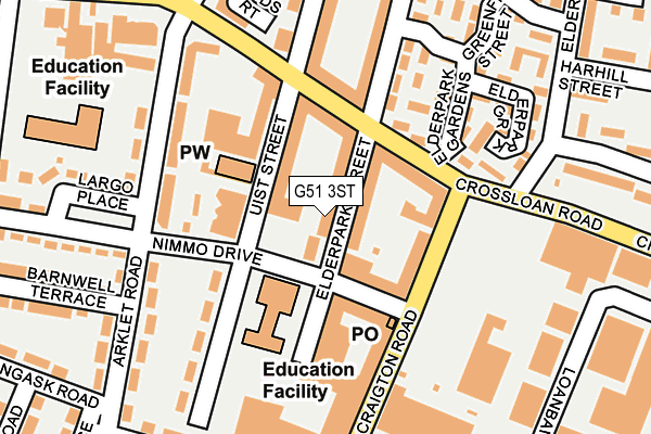 G51 3ST map - OS OpenMap – Local (Ordnance Survey)