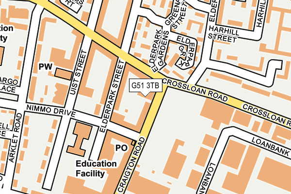 G51 3TB map - OS OpenMap – Local (Ordnance Survey)