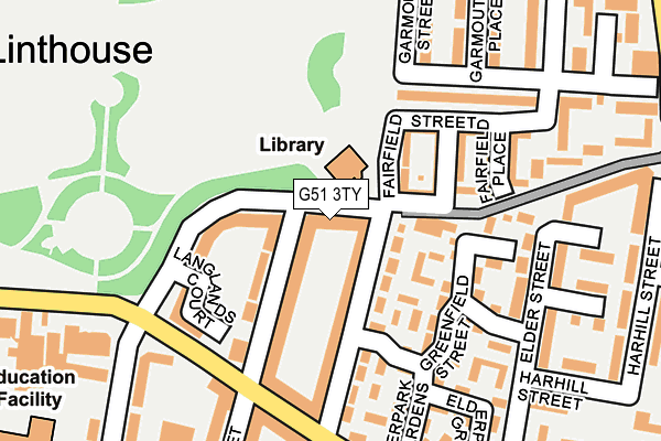 G51 3TY map - OS OpenMap – Local (Ordnance Survey)