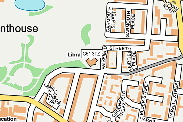 G51 3TZ map - OS OpenMap – Local (Ordnance Survey)