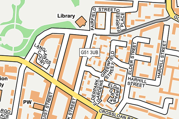 G51 3UB map - OS OpenMap – Local (Ordnance Survey)