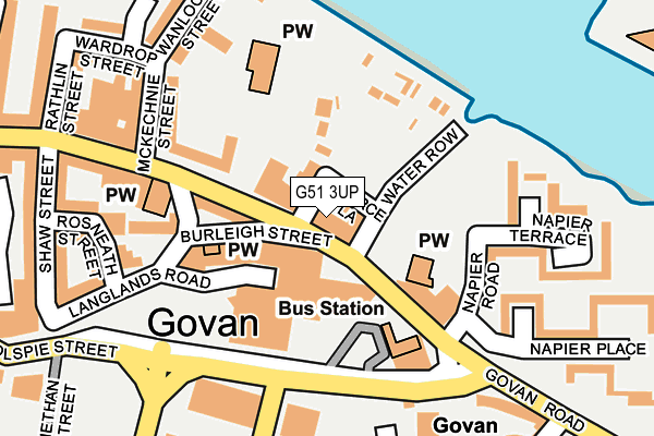 G51 3UP map - OS OpenMap – Local (Ordnance Survey)