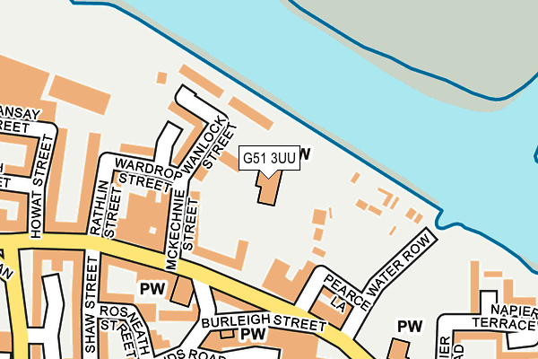 G51 3UU map - OS OpenMap – Local (Ordnance Survey)