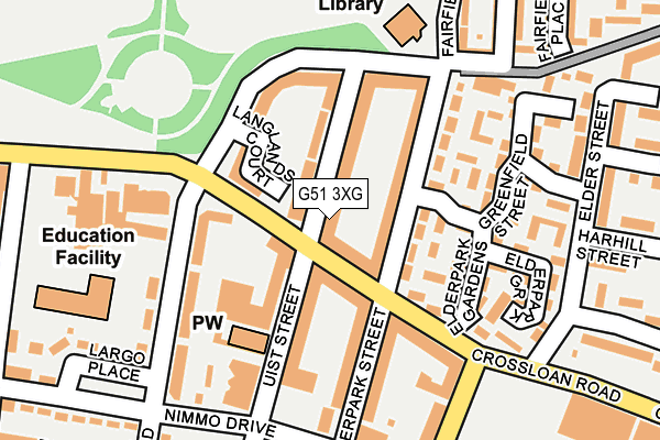 G51 3XG map - OS OpenMap – Local (Ordnance Survey)