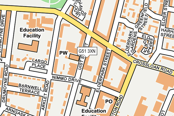 G51 3XN map - OS OpenMap – Local (Ordnance Survey)