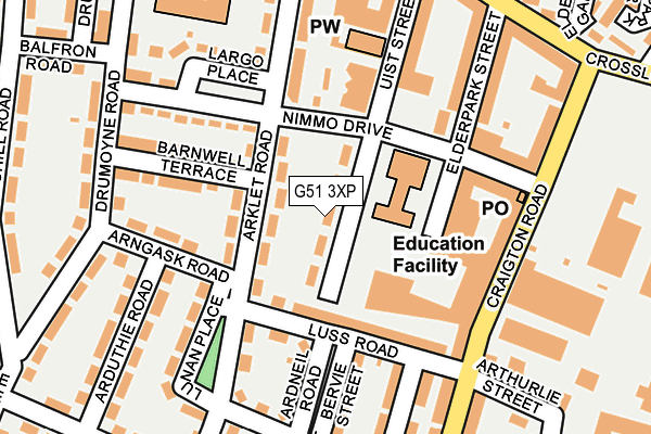 G51 3XP map - OS OpenMap – Local (Ordnance Survey)