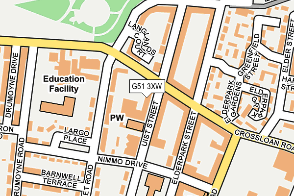 G51 3XW map - OS OpenMap – Local (Ordnance Survey)