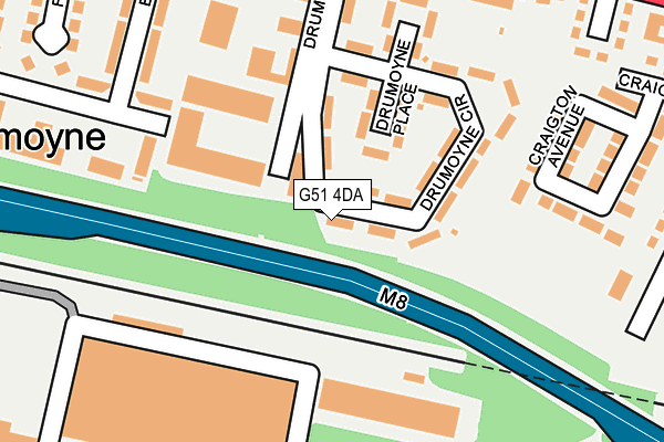 G51 4DA map - OS OpenMap – Local (Ordnance Survey)