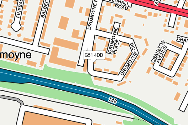 G51 4DD map - OS OpenMap – Local (Ordnance Survey)