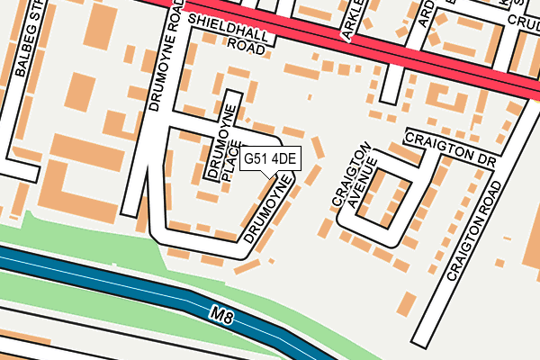 G51 4DE map - OS OpenMap – Local (Ordnance Survey)