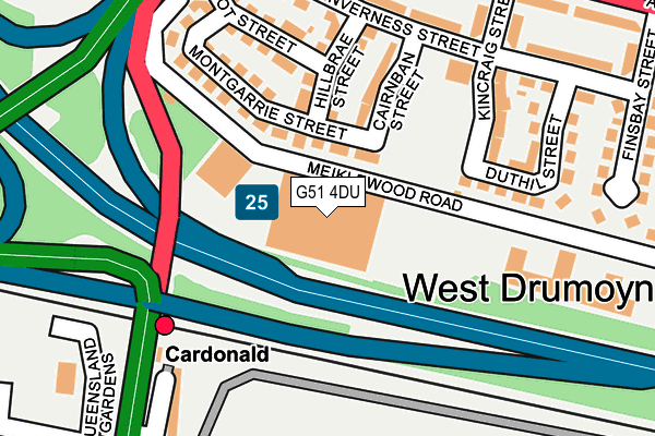 G51 4DU map - OS OpenMap – Local (Ordnance Survey)