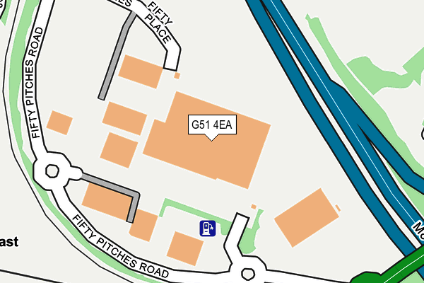 G51 4EA map - OS OpenMap – Local (Ordnance Survey)