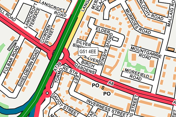 G51 4EE map - OS OpenMap – Local (Ordnance Survey)