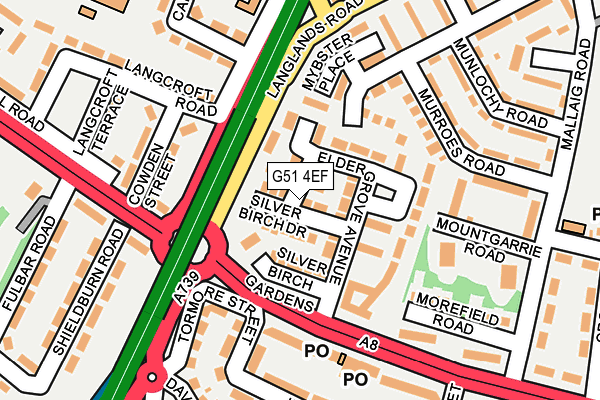 G51 4EF map - OS OpenMap – Local (Ordnance Survey)