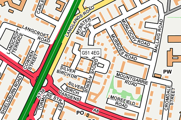 G51 4EG map - OS OpenMap – Local (Ordnance Survey)