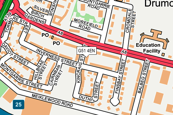 G51 4EN map - OS OpenMap – Local (Ordnance Survey)