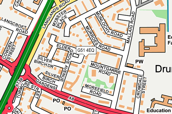 G51 4EQ map - OS OpenMap – Local (Ordnance Survey)