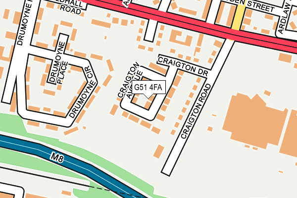 G51 4FA map - OS OpenMap – Local (Ordnance Survey)