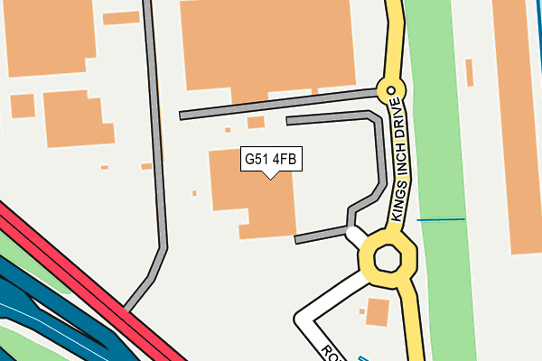 G51 4FB map - OS OpenMap – Local (Ordnance Survey)