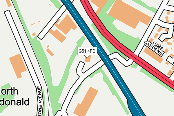 G51 4FD map - OS OpenMap – Local (Ordnance Survey)