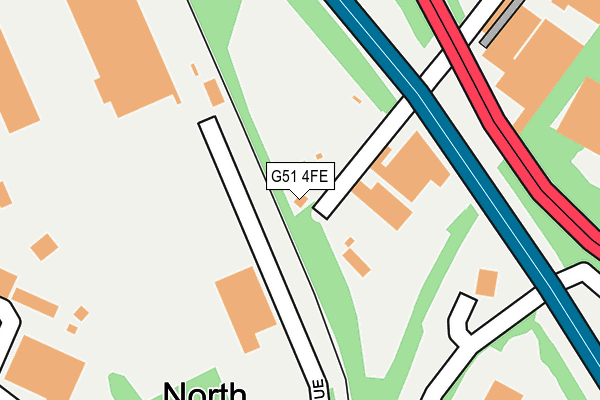 G51 4FE map - OS OpenMap – Local (Ordnance Survey)