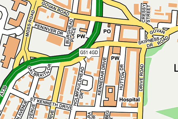 G51 4GD map - OS OpenMap – Local (Ordnance Survey)