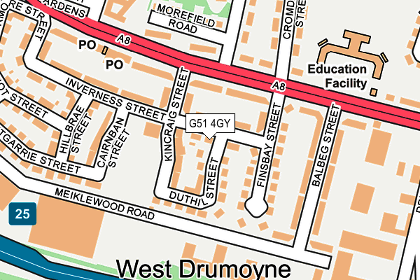 G51 4GY map - OS OpenMap – Local (Ordnance Survey)