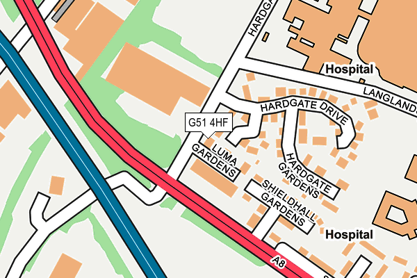 G51 4HF map - OS OpenMap – Local (Ordnance Survey)